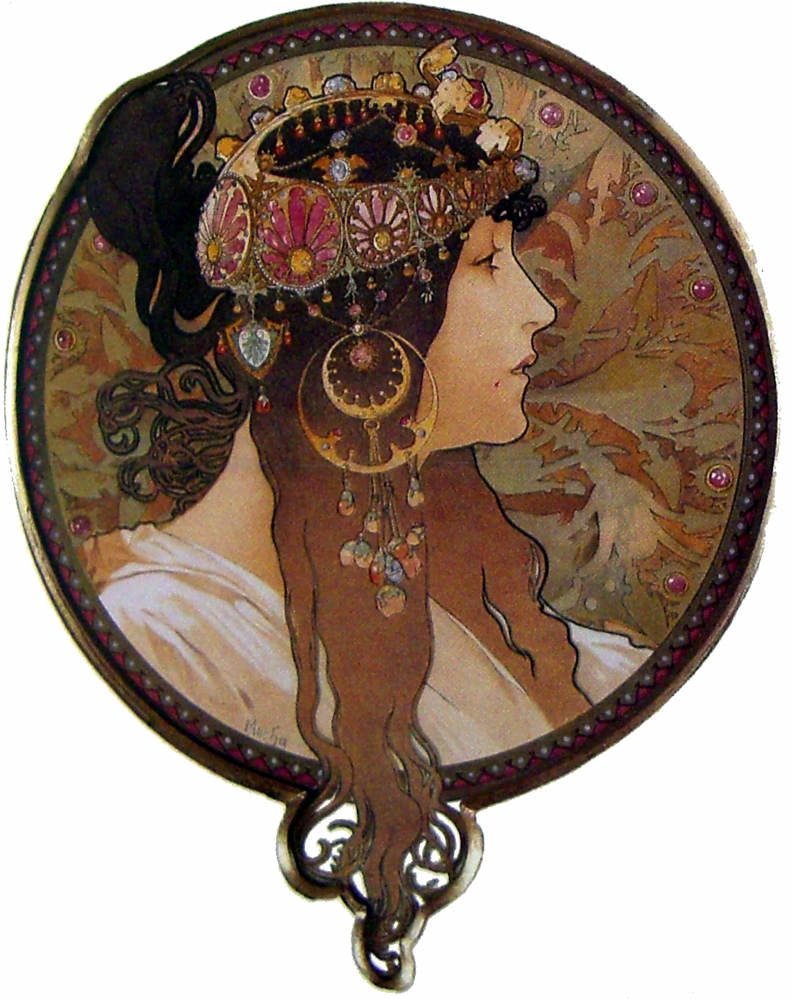 Alfons Mucha - Donna, brunetta